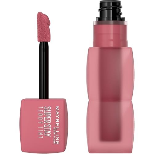 1323801891-1 Teddy. Set. Tint! Meet Super Stay Teddy Tint: A teddy-soft lip tint for a lip look that lasts. Get a flush of blurred matte color for up to 12 hours. Maybelline New York’s Teddy Tint glides smoothly onto lips for a lightweight and comfortable wear that lasts all day. These no transfer lip tint lip stains are available in a variety of buildable and blendable shades for you to create a sheer, blurred, or bold look. Vegan formula. Step 1. Apply teddy tint to clean, dry lips Step 2. Let fully dry Step 3. Tint!