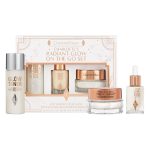 WHAT IT IS Charlotte Tilbury's immediate skin revival icons are now in a travel-sized set for a radiant glow on the go. Charlotte's acid-free toner is infused with pore-refining Niacinamide, Magic Cream is the magic dew of youth and luminosity in a jar, and Magic Serum is infused with Golden Vitamin C for a brighter-looking complexion. A $109 value. Made in Switzerland. THREE-PIECE SET INCLUDES Mini Charlotte's Magic Serum Crystal Elixir, 0.27 oz. Mini Glow Toner, 1 oz. Mini Charlotte's Magic Cream, 0.5 oz. HOW TO USE IT Magic Step 1: Swipe on NEW! Glow Toner using a cleansing pad or fingertips. Magic Step 2: Target with Serum. Massage a few drops of Charlotte's Magic Serum Crystal Elixir into the skin for a brighter, younger-looking complexion. Magic Step 3: Moisturize with Magic Massage Charlotte's Magic Cream moisturizer into the skin and finish with Charlotte's TILBURY TAP technique to boost circulation, for smoother, plumper-looking skin. Cosmetics - Charlotte Tilbury > Charlotte Tilbury > Saks Fifth Avenue > Barneys. Charlotte Tilbury.