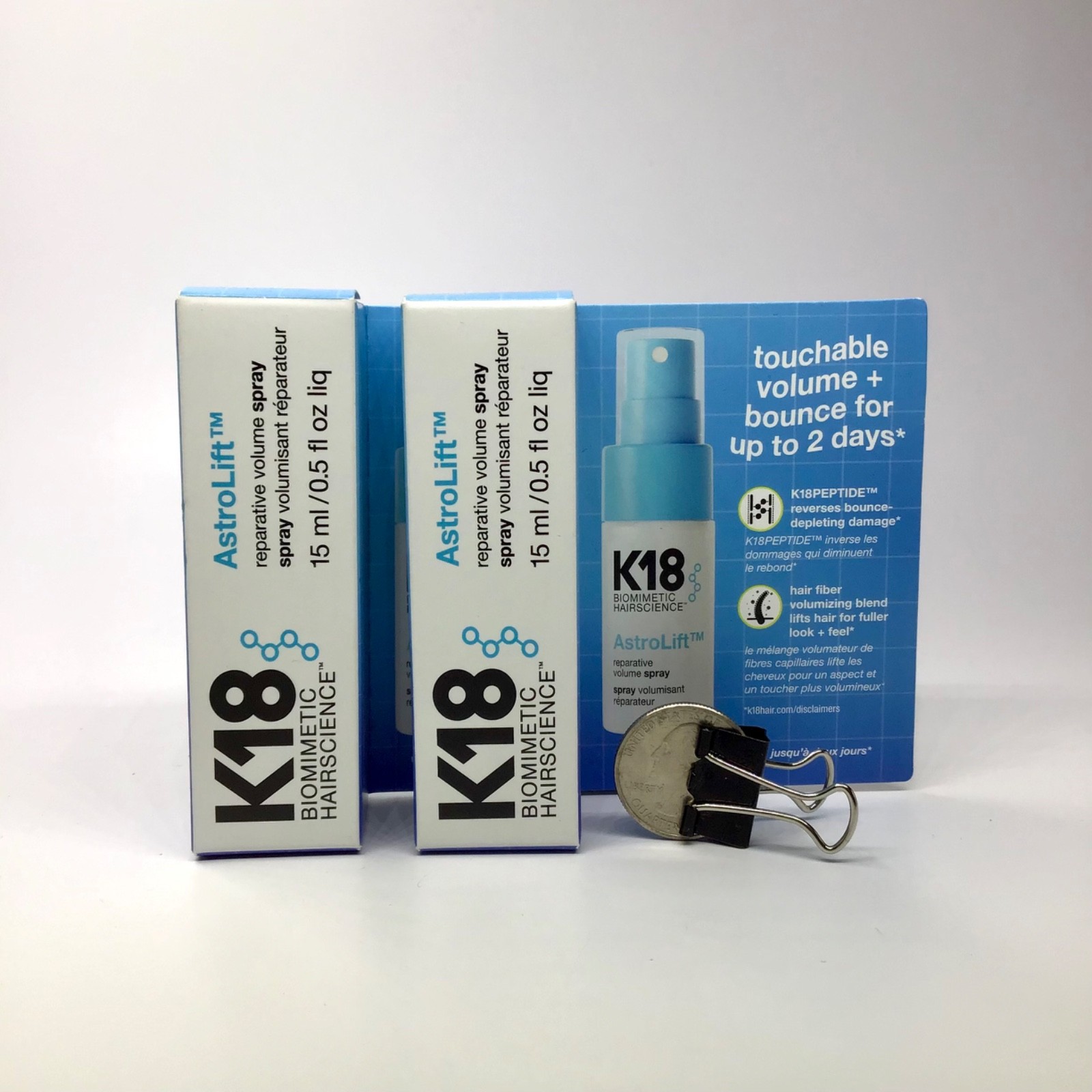 s-l1600 X2 K18 Astrolift Reparative Volume Spray - 0.5 Oz / 15mL Ea Travel Size - NIB - الصورة 1